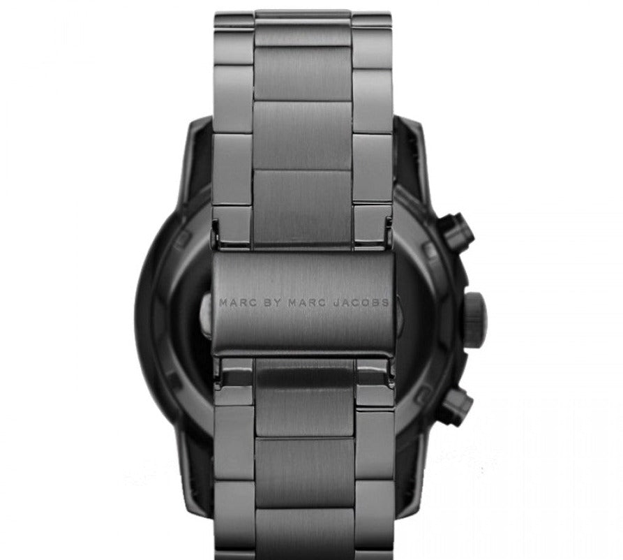  Shop Authentic Marc Jacobs Larry Chronograph Black Dial Black Steel Strap Watch for Men - MBM5032 - Luxxuri