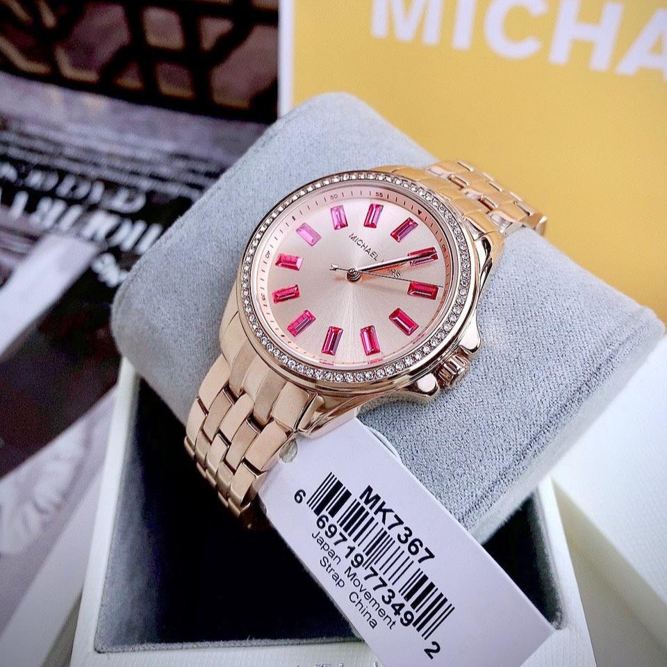  Shop Authentic Michael Kors Mini Pilot Quartz Gold Dial Gold Steel Strap Watch For Women - MK7367 - Luxxuri