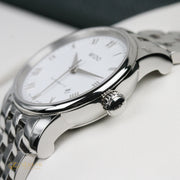 Shop Authentic Mido Baroncelli III Automatic White Dial Silver Steel Strap Watch For Women - M7600.4.26.1 - Luxxuri
