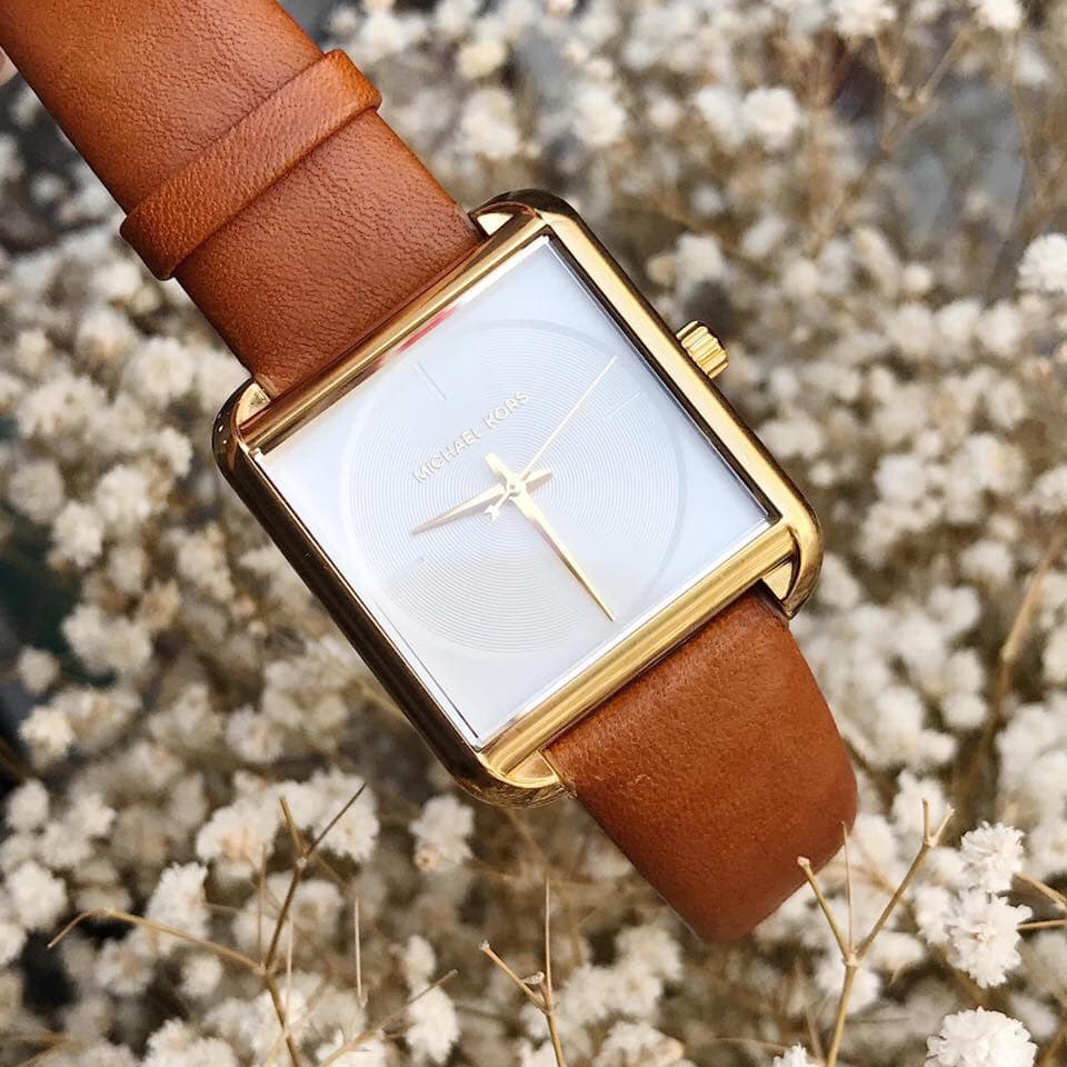  Shop Authentic Michael Kors Lake White Dial Brown Leather Strap Watch For Women - MK2584 - Luxxuri