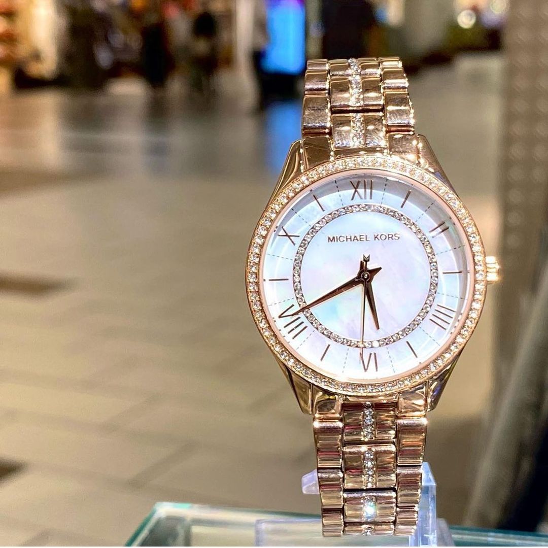  Shop Authentic Michael Kors Lauryn Mother of Pearl Dial Rose Gold Steel Strap Watch for Women - MK3716 - Luxxuri