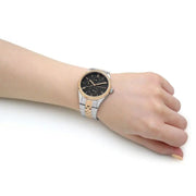 Shop Authentic Tommy Hilfiger Monica Chronograph Black Dial Two Tone Steel Strap Watch For Women - 1782591 - Luxxuri