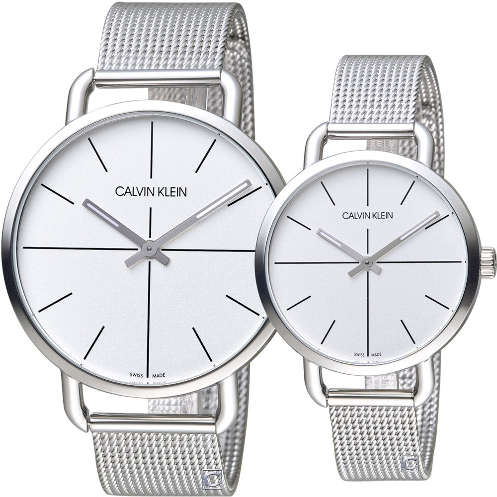  Shop Authentic Calvin Klein Even White Dial Silver Mesh Bracelet Watch for Women - K7B23126 - Luxxuri