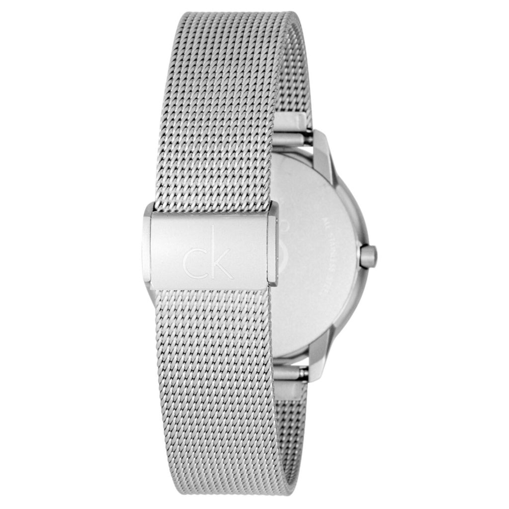  Shop Authentic Calvin Klein Minimal Black Dial Silver Mesh Bracelet Watch for Men - K3M51151 - Luxxuri
