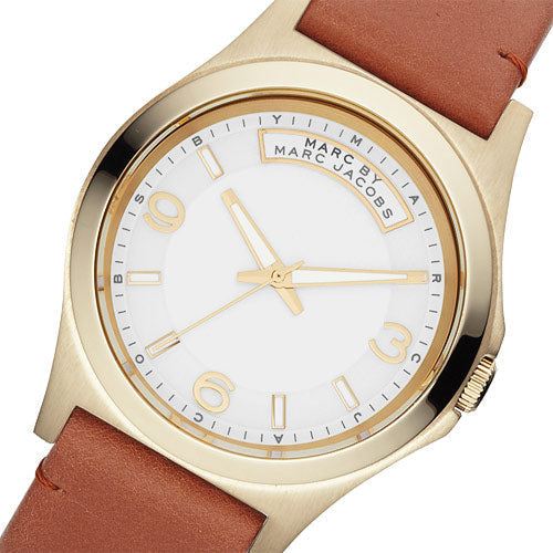  Shop Authentic Marc Jacobs Baby Dave White Dial Brown Leather Strap Watch for Women - MBM1261 - Luxxuri