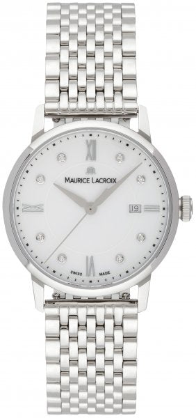  Shop Authentic Maurice Lacroix Eliros Date White Dial Silver Steel Strap Watch for Women - EL1094-SS002-150-1 - Luxxuri