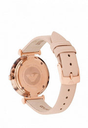  Shop Authentic Emporio Armani Mother of Pearl Dial Beige Leather Strap Watch For Women - AR11004 - Luxxuri