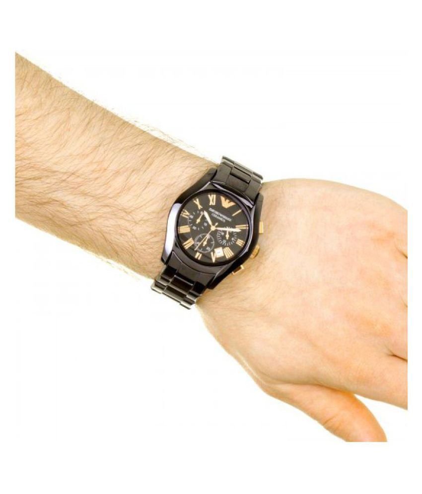  Shop Authentic Emporio Armani Chronograph Black Ceramic Stainless Steel Dial Watch For Women - AR1411 - Luxxuri