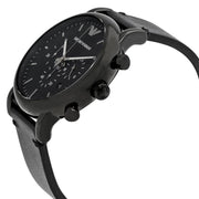  Shop Authentic Emporio Armani Dress Chronograph Black Dial Black Leather Strap Watch For Men - AR1918 - Luxxuri