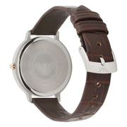  Shop Authentic Emporio Armani Luigi Analog Bronze Dial Brown Leather Strap Watch For Men - AR11096 - Luxxuri