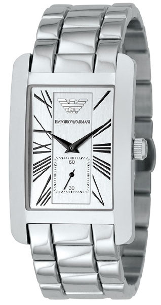  Shop Authentic Emporio Armani Classic White Dial Silver Steel Strap Watch For Men - AR0145 - Luxxuri