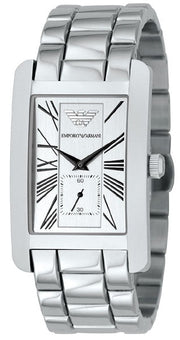  Shop Authentic Emporio Armani Classic White Dial Silver Steel Strap Watch For Men - AR0145 - Luxxuri