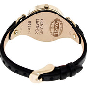  Shop Authentic Fossil Georgia Black Dial Black Leather Strap Watch for Women - ES3148 - Luxxuri