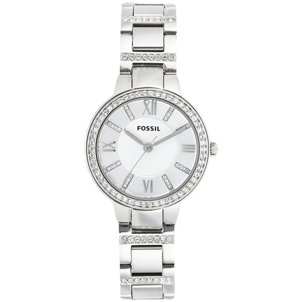  Shop Authentic Fossil Virginia Silver Dial Silver Steel Strap Watch for Women - ES3282 - Luxxuri