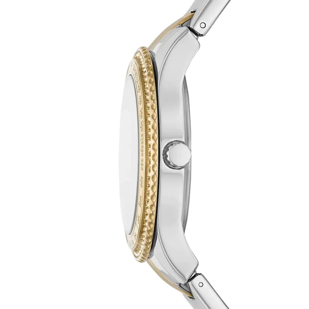  Shop Authentic Fossil Stella Sport Multifunction Silver Dial Two Tone Steel Strap Watch for Women - ES5107 - Luxxuri