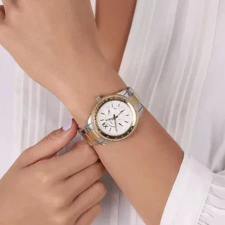  Shop Authentic Fossil Stella Sport Multifunction Silver Dial Two Tone Steel Strap Watch for Women - ES5107 - Luxxuri