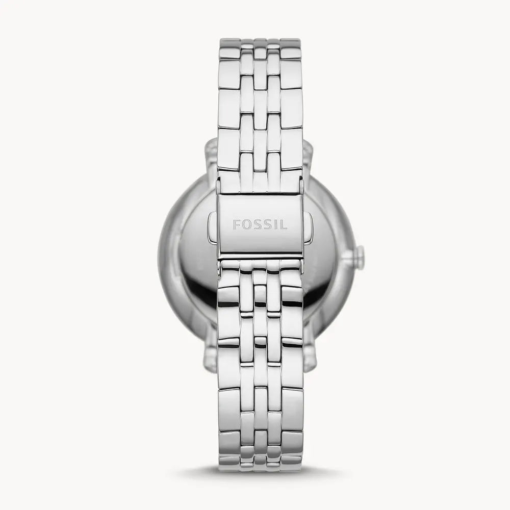  Shop Authentic Fossil Jacqueline Multifunction Moonphase White Dial Silver Steel Strap Watch for Women - ES5164 - Luxxuri