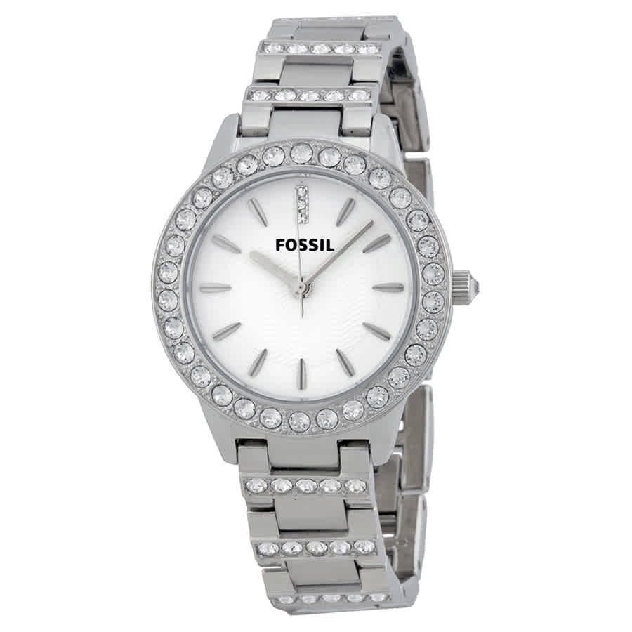  Shop Authentic Fossil Jesse White Dial Silver Steel Strap Watch for Women - ES2362 - Luxxuri