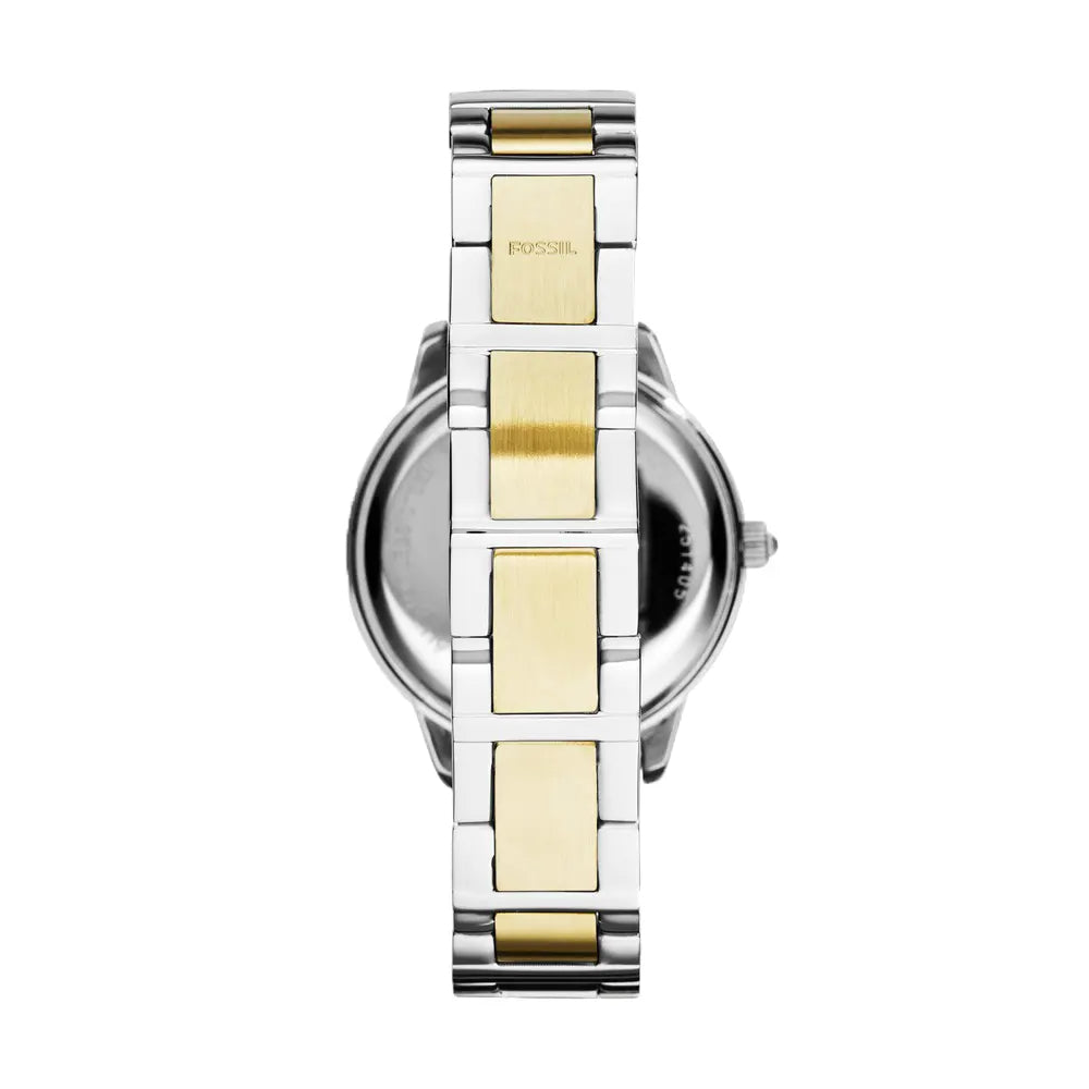  Shop Authentic Fossil Jesse Crystals White Dial Two Tone Steel Strap Watch for Women - ES2409 - Luxxuri