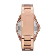  Shop Authentic Fossil Riley Multifunction Rose Gold Dial Rose Gold Steel Strap Watch for Women - ES2811 - Luxxuri