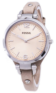  Shop Authentic Fossil Georgia Bone Grey Dial Beige Leather Strap Watch for Women - ES2830 - Luxxuri