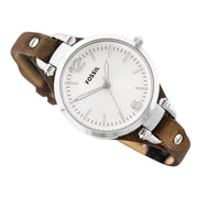  Shop Authentic Fossil Georgia White Dial Brown Leather Strap Watch for Women - ES3060 - Luxxuri