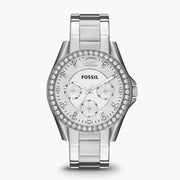  Shop Authentic Fossil Riley Multifunction Silver Dial Silver Steel Strap Watch for Women - ES3202 - Luxxuri