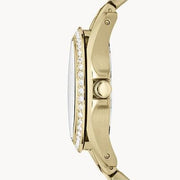  Shop Authentic Fossil Riley Gold Dial Gold Steel Strap Watch for Women - ES3203 - Luxxuri