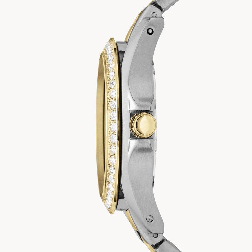  Shop Authentic Fossil Riley White Dial Two Tone Steel Strap Watch for Women - ES3204 - Luxxuri