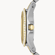  Shop Authentic Fossil Riley White Dial Two Tone Steel Strap Watch for Women - ES3204 - Luxxuri