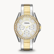  Shop Authentic Fossil Riley White Dial Two Tone Steel Strap Watch for Women - ES3204 - Luxxuri