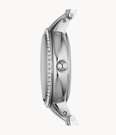  Shop Authentic Fossil Virginia Silver Dial Silver Steel Strap Watch for Women - ES3282 - Luxxuri