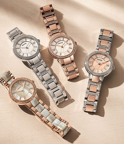  Shop Authentic Fossil Virginia Silver Dial Silver Steel Strap Watch for Women - ES3282 - Luxxuri