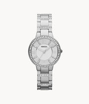  Shop Authentic Fossil Virginia Silver Dial Silver Steel Strap Watch for Women - ES3282 - Luxxuri