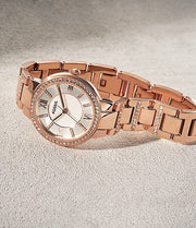  Shop Authentic Fossil Virginia White Dial Rose Gold Steel Strap Watch for Women - ES3284 - Luxxuri