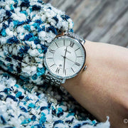  Shop Authentic Fossil Jacqueline White Dial Silver Steel Strap Watch for Women - ES3433 - Luxxuri