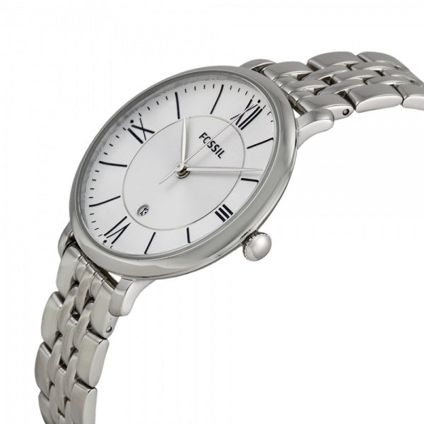  Shop Authentic Fossil Jacqueline White Dial Silver Steel Strap Watch for Women - ES3433 - Luxxuri