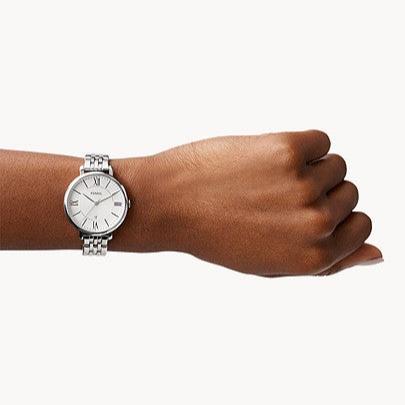  Shop Authentic Fossil Jacqueline White Dial Silver Steel Strap Watch for Women - ES3433 - Luxxuri