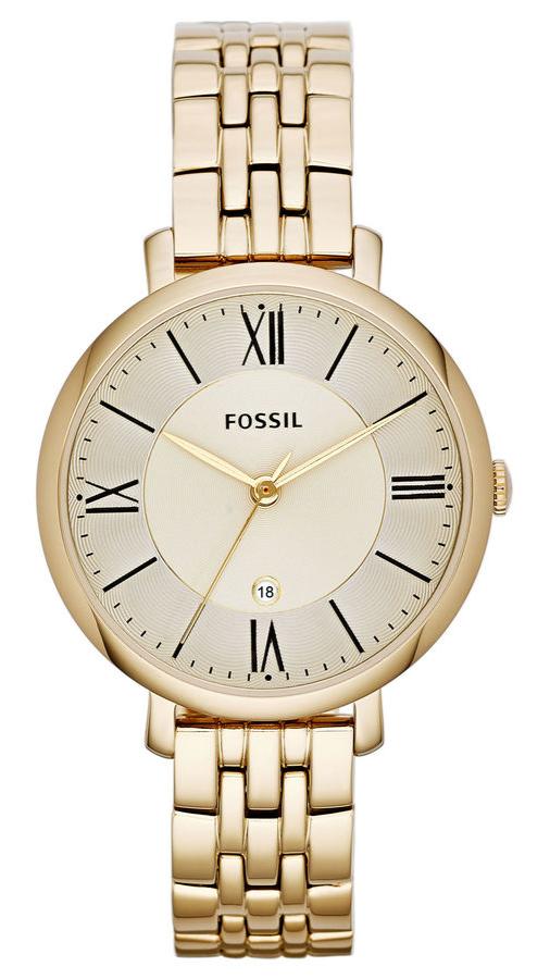  Shop Authentic Fossil Jacqueline White Dial Gold Steel Strap Watch for Women - ES3434 - Luxxuri