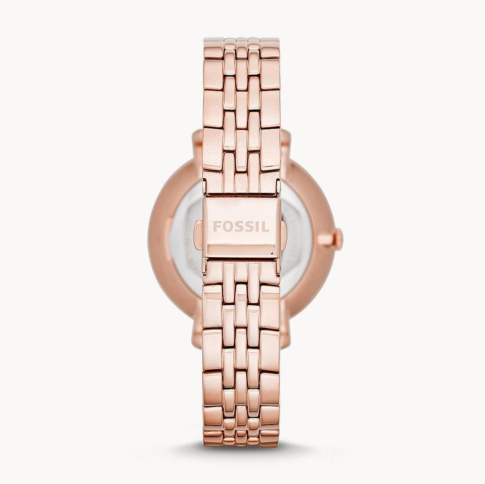  Shop Authentic Fossil Jacqueline Rose Gold Dial Rose Gold Steel Strap Watch for Women - ES3435 - Luxxuri