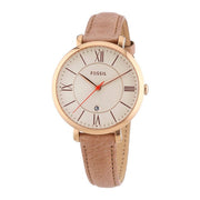  Shop Authentic Fossil Jacqueline White Dial Brown Leather Strap Watch for Women - ES3487 - Luxxuri