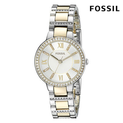  Shop Authentic Fossil Virginia Silver Dial Two Tone Steel Strap Watch for Women - ES3503 - Luxxuri