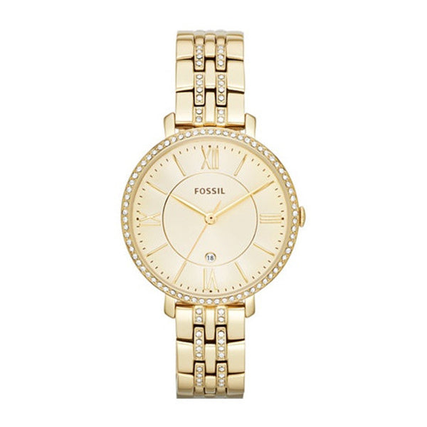 Shop Authentic Fossil Jacqueline Gold Dial Gold Steel Strap Watch for Women - ES3547 - Luxxuri