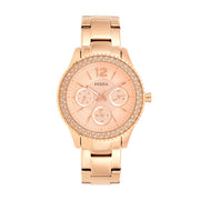  Shop Authentic Fossil Stella Rose Gold Dial Rose Gold Steel Strap Watch for Women - ES3590 - Luxxuri
