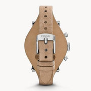  Shop Authentic Fossil Boyfriend Chronograph White Dial Brown Leather Strap Watch for Women - ES3625 - Luxxuri