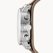  Shop Authentic Fossil Boyfriend Chronograph White Dial Brown Leather Strap Watch for Women - ES3625 - Luxxuri