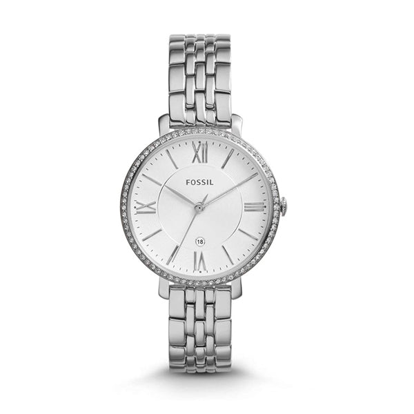  Shop Authentic Fossil Jacqueline White Dial Silver Steel Strap Watch for Women - ES3631 - Luxxuri