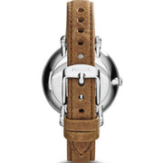  Shop Authentic Fossil Jacqueline White Dial Brown Leather Strap Watch for Women - ES3708 - Luxxuri