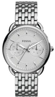  Shop Authentic Fossil Tailor Silver Dial Silver Steel Strap Watch for Women - ES3712 - Luxxuri