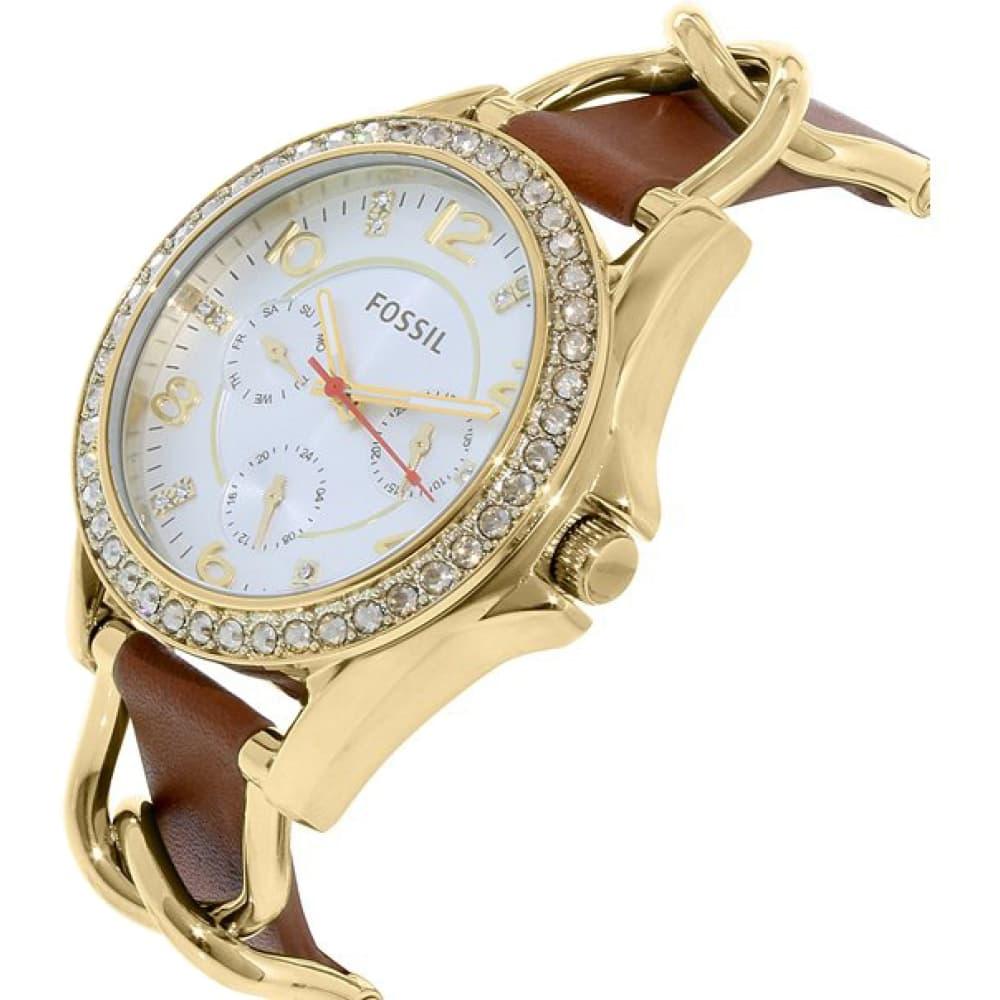  Shop Authentic Fossil Riley Multifunction White Dial Orange Leather Strap Watch for Women - ES3723 - Luxxuri